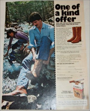 1976 Camel Filters Cigarette Boot ad