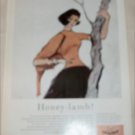 1957 Braemar Clothing Honey-Lamb ad from the UK