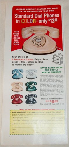1968 Madison House Standard Dial Phones ad