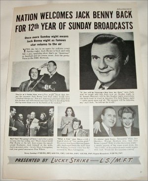 Jack Benny ad