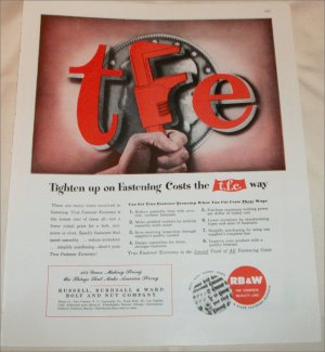 RB & W Nut & Bolt Company ad