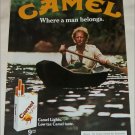 1980 Camel Lights Cigarette Canoe ad