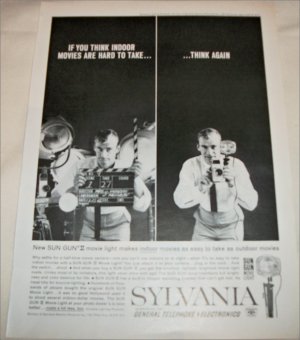 1962 Sylvania Sun Gun Movie Light ad