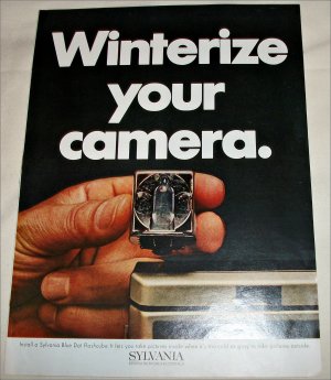 1968 Sylvania Blue Dot Flash Cubes ad