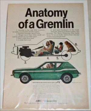 1973 American Motors Gremlin X car ad