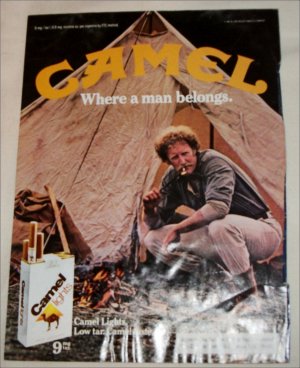 1981 Camel Lights Cigarette Tent ad