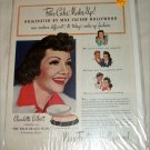 Max Factor Pan-Cake Makeup ad featuring Claudette Colbert