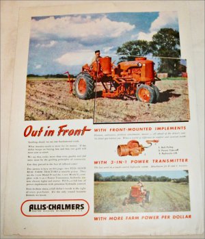 1947 Allis-Chalmers Model B & Model C Tractor ad