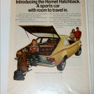 1973 American Motors Hornet Hatchback car ad yellow