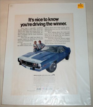 1973 American Motors AMX Javelin car ad