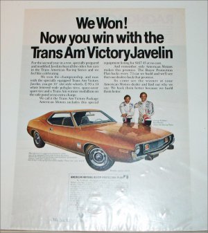 1973 American Motors Trans Am Victory Javelin car ad