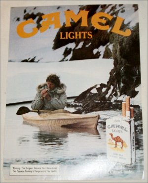 1984 Camel Lights Cigarette Kayak ad
