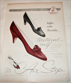 1957 Brown Air Step Rambler & Dundee Shoes ad