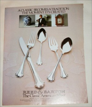 Reed & Barton New English Chippendale Sterling Silverware ad