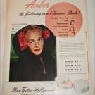 1948 Max Factor Amber Pan Cake Makeup ad featuring Betty Hutton
