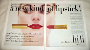 1956 Max Factor Hi Fi Lipstick ad