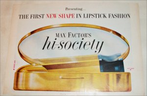 1959 Max Factor Hi Society Lipstick Fashion ad