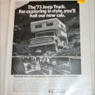 1973 American Motors Jeep  pickup truck ad b&w #1