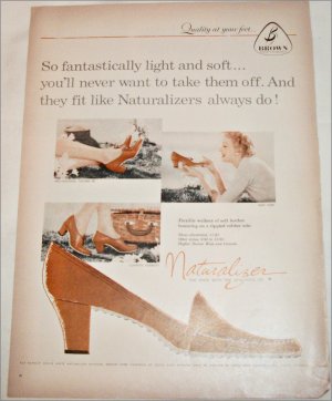 1958 Brown Naturalizer Shoe ad