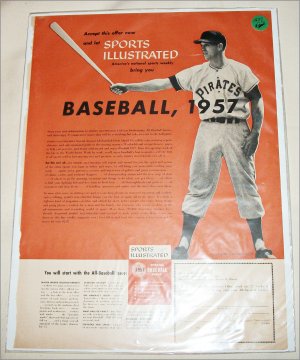 1957 Sport's Illustrated ad featuring Pittsburgh's Dale Long