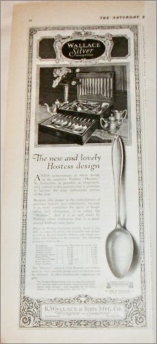 1922 R Wallace Hostess Silverware Set ad