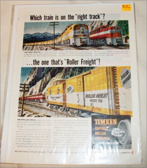 1948 Timken Roller Bearings ad