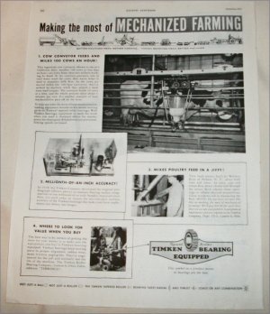 1951 Timken Roller Bearings ad