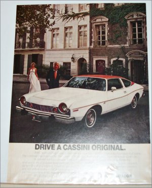 1974 American Motors Cassini Matador 2 dr sedan car ad