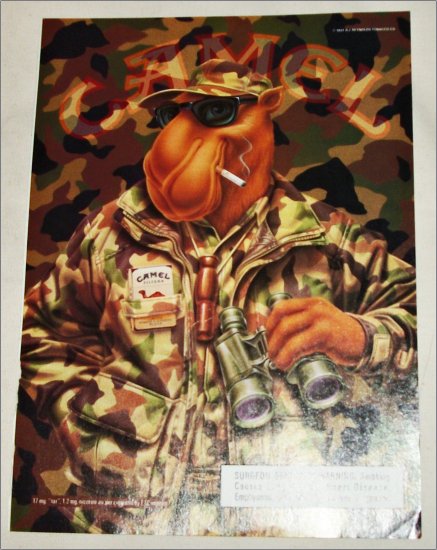 1991 Camel Filters Joe Camel Hunter Cigarette Ad Australia