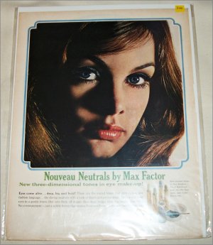 1965 Max Factor Noveau Neutrals Eye Makeup ad