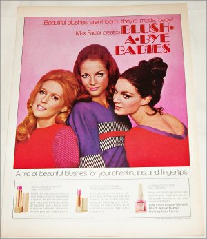 1969 Max Factor Blush A Bye Babies Cosmetics ad