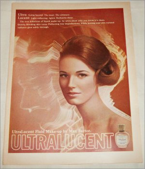 1969 Max Factor Ultralucent Liquid Makeup ad