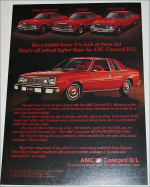 1978 American Motors Concorde D/Lcar ad