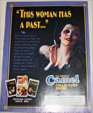 1995 Camel Collectors Packs Cigarette ad