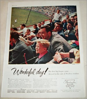 1956 Burlington Peerles Woolen Suits ad