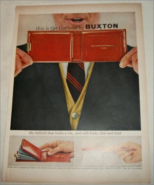 1957 Buxton Contour Billfold ad