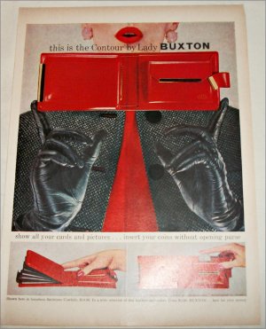 1957 Lady Buxton Contour Billfold ad