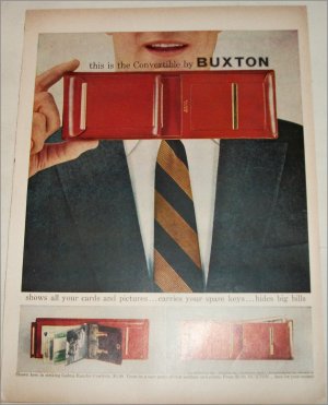 1957 Buxton Convertible Billfold ad