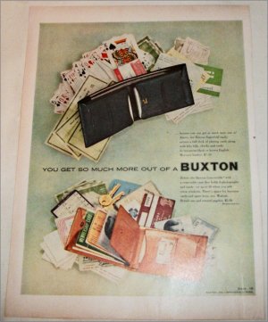 1953 Buxton Superfold & Convertible Billfold ad