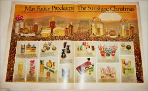 1969 Max Factor Sunshine Christmas Cosmetics ad