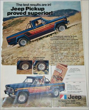 1979 American Motors Jeep Honcho Pickup truck ad