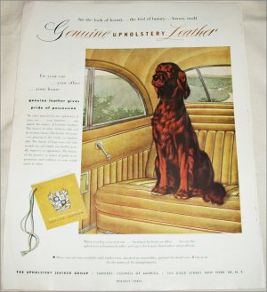 1952 Upholstery Leather Group ad