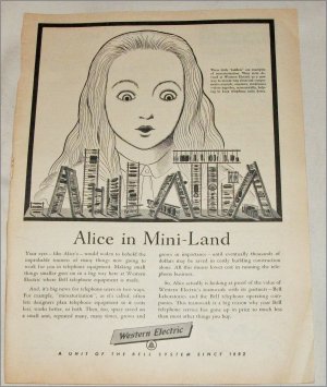 Western Electric Alice in Mini-Land ad