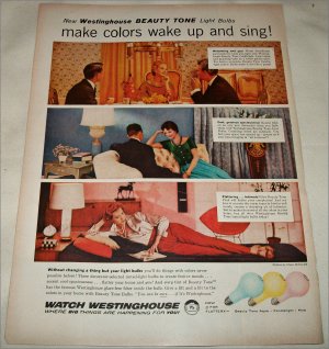 1956 Westinghouse Light Bulbs ad