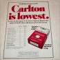 1975 Carlton Cigarette ad
