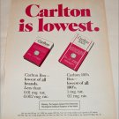 1980 Carlton Cigarette ad