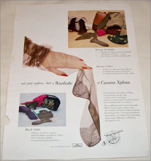 1948 Cannon Nylon Stockings ad