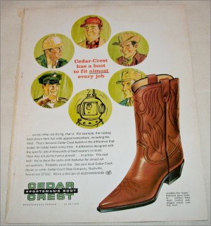 1967 Cedar Crest Boots ad