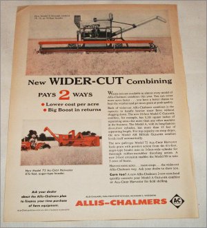 1960 Allis-Chalmers Model C Combine ad
