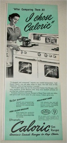 1951 Caloric Gas Range ad